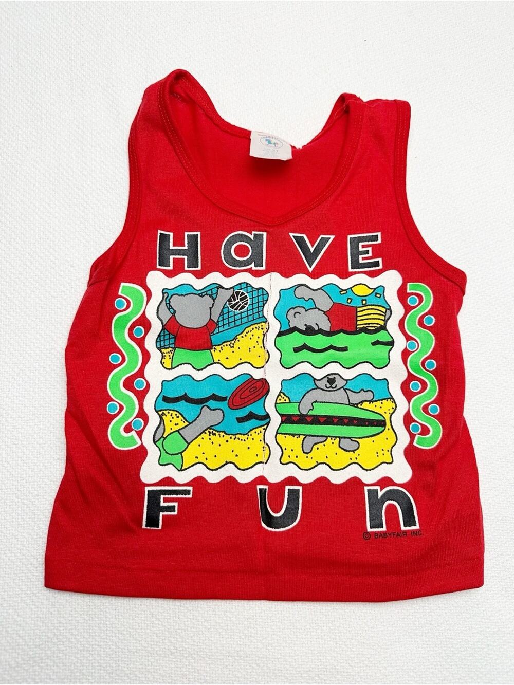 Toddletime Have Fun Red Kids Tank Top